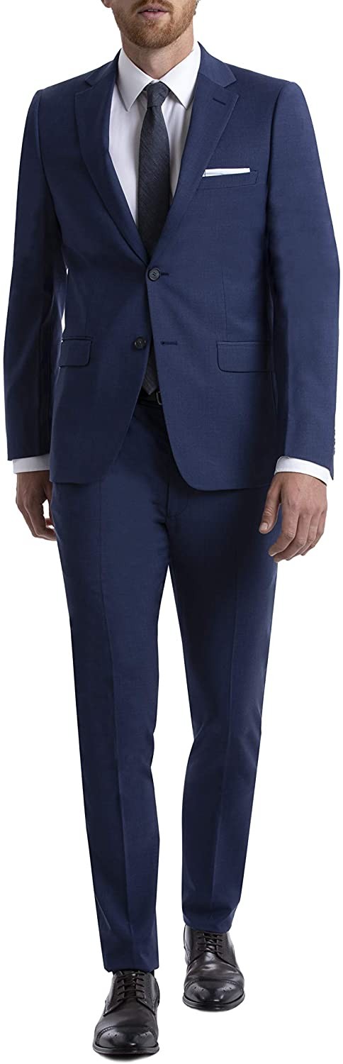 Calvin Klein Men's Slim Fit Stretch Blazer Blue 46 Long